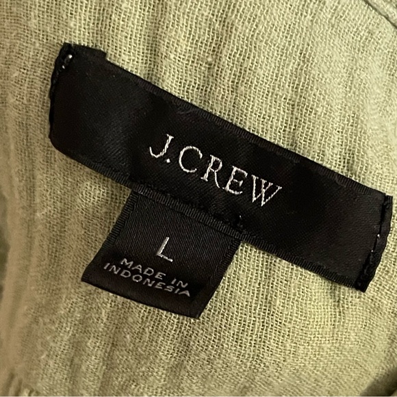 J. CREW V Neck Soft Gauze Popover Top Sagebrush T-Shirt - Picture 7 of 7